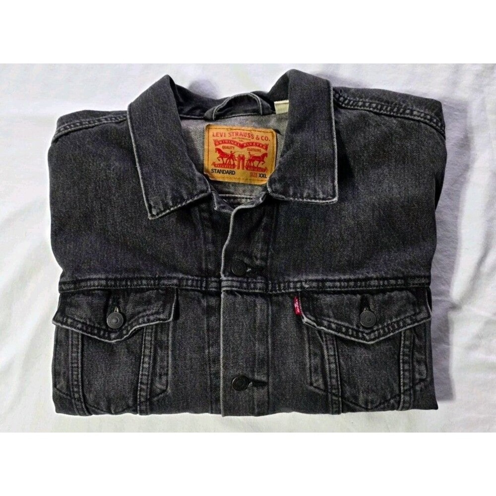 Levi's Men's Type III Trucker Jacket 72334-0584 Washed Black XXL Standard Fit